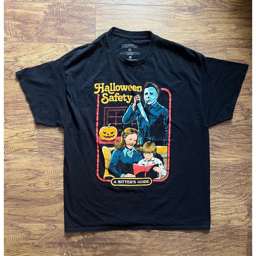 John Carpenters Halloween Safety A Sitters Guide T-Shirt 2019 Creepy Co XL